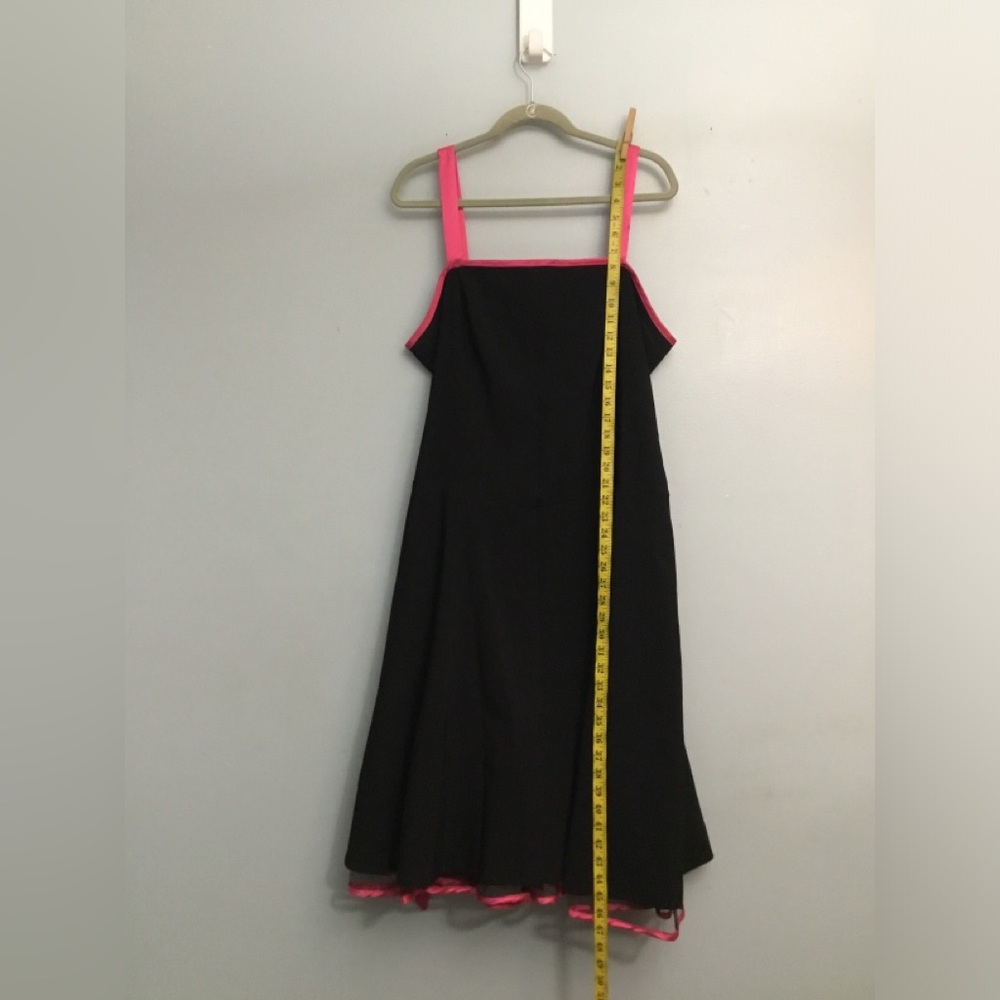 dressbarn Black Dress with Pink Trim - Picture 4 of 13